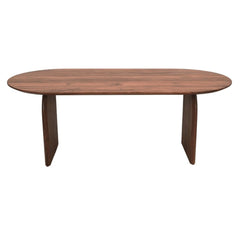 Domingo Dining Table in Pecan, front view - Whats New Furniture