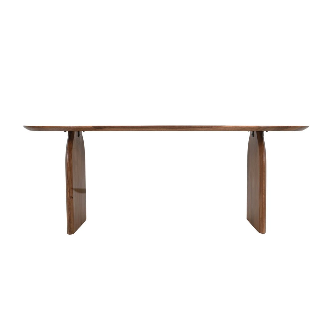 Domingo Dining Table in Pecan, side view - Whats New Furniture