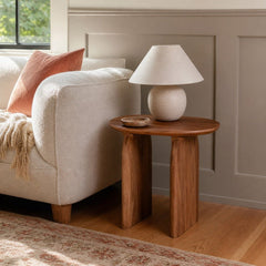 Domingo Side Table styled in Portland Laurelhurst Tudor cottage living room - Whats New Furniture