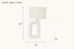 Dove Table Lamp dimensions - What&