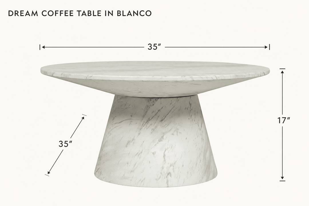 Dream Coffee Table in Blanco dimensions - What&
