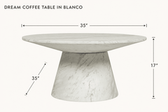 Dream Coffee Table in Blanco dimensions - What&