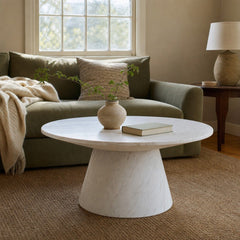 Dream Coffee Table in Blanco styled in Portland Sellwood cottage living room - Whats New Furniture