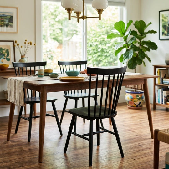 Easton Dining Chair styled in a bright Portland mid-century modern interior - Whats New Furniture