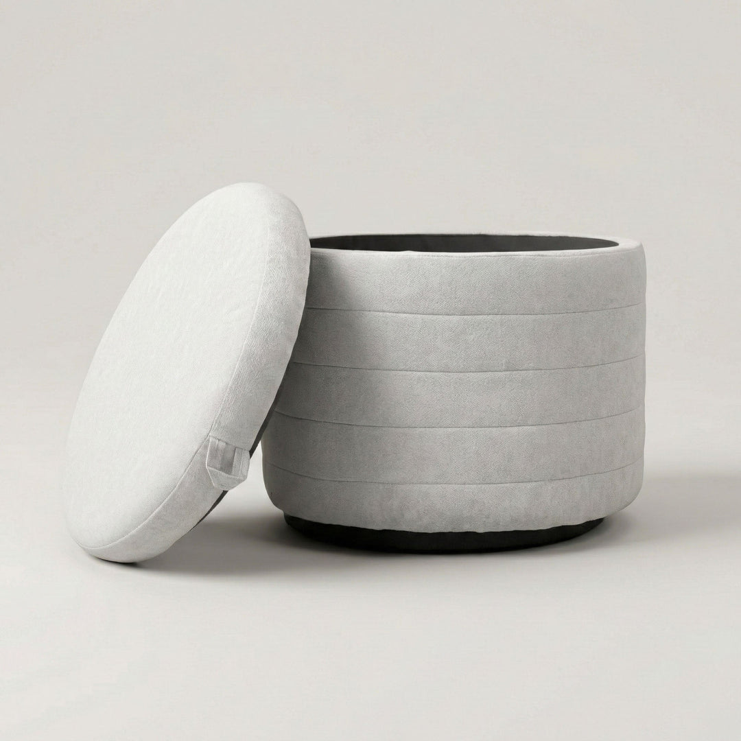 Elio Storage Ottoman in Platinum - ottoman by LH Imports - Whats New Furniture Portland OR