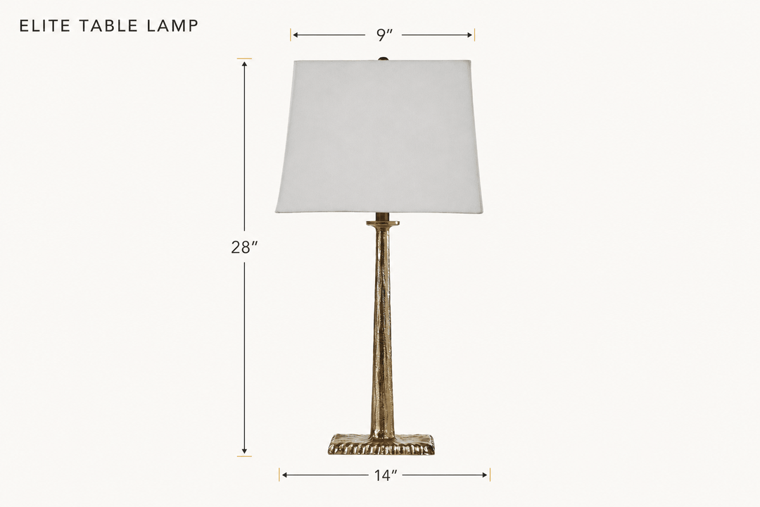 Elite Table Lamp dimensions - What&