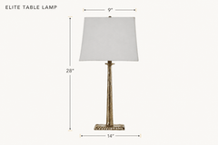 Elite Table Lamp dimensions - What&