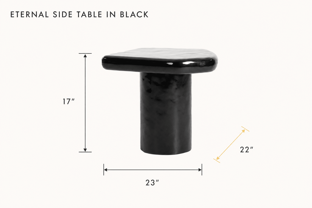 Eternal Side Table in Black dimensions - What&