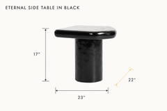 Eternal Side Table in Black dimensions - What&