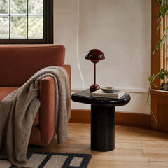 Eternal Side Table in Black styled in Portland Montavillcottage living room - Whats New Furniture