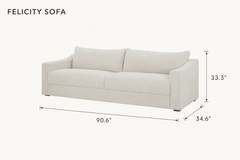 Felicity Sofa dimensions - What&