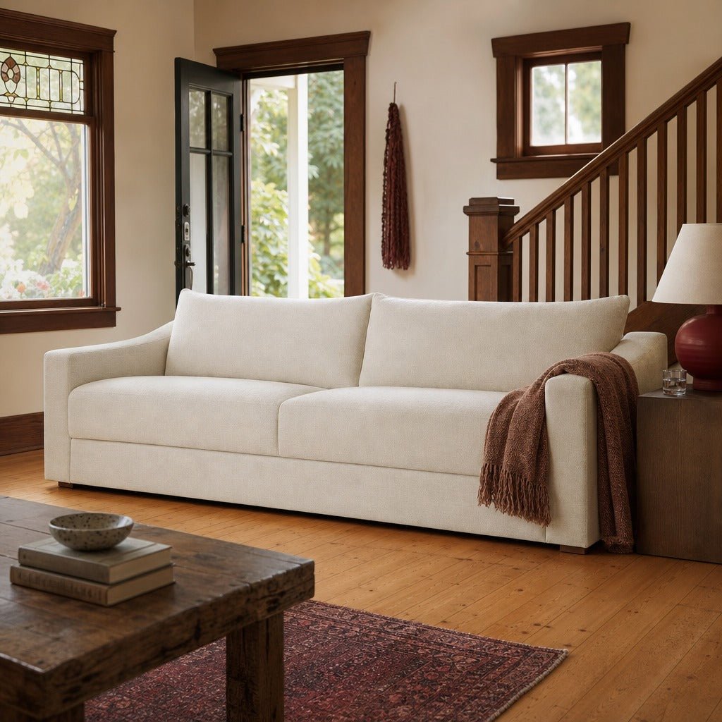 Felicity Sofa in Beige styled in Portland Ladd&