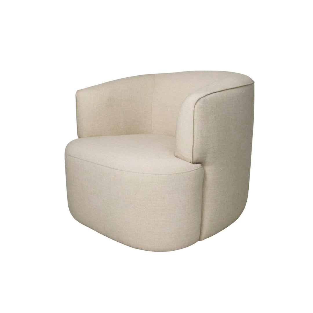 Fireside Swivel Club Chair in Tuscan Oatmeal — studio front view - LH Imports - Whats New Furniture Portland OR