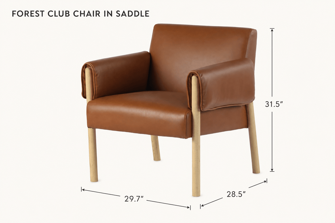 Forest Club Chair in Saddle dimensions - What&