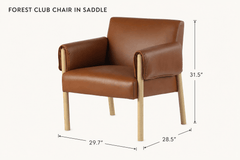 Forest Club Chair in Saddle dimensions - What&