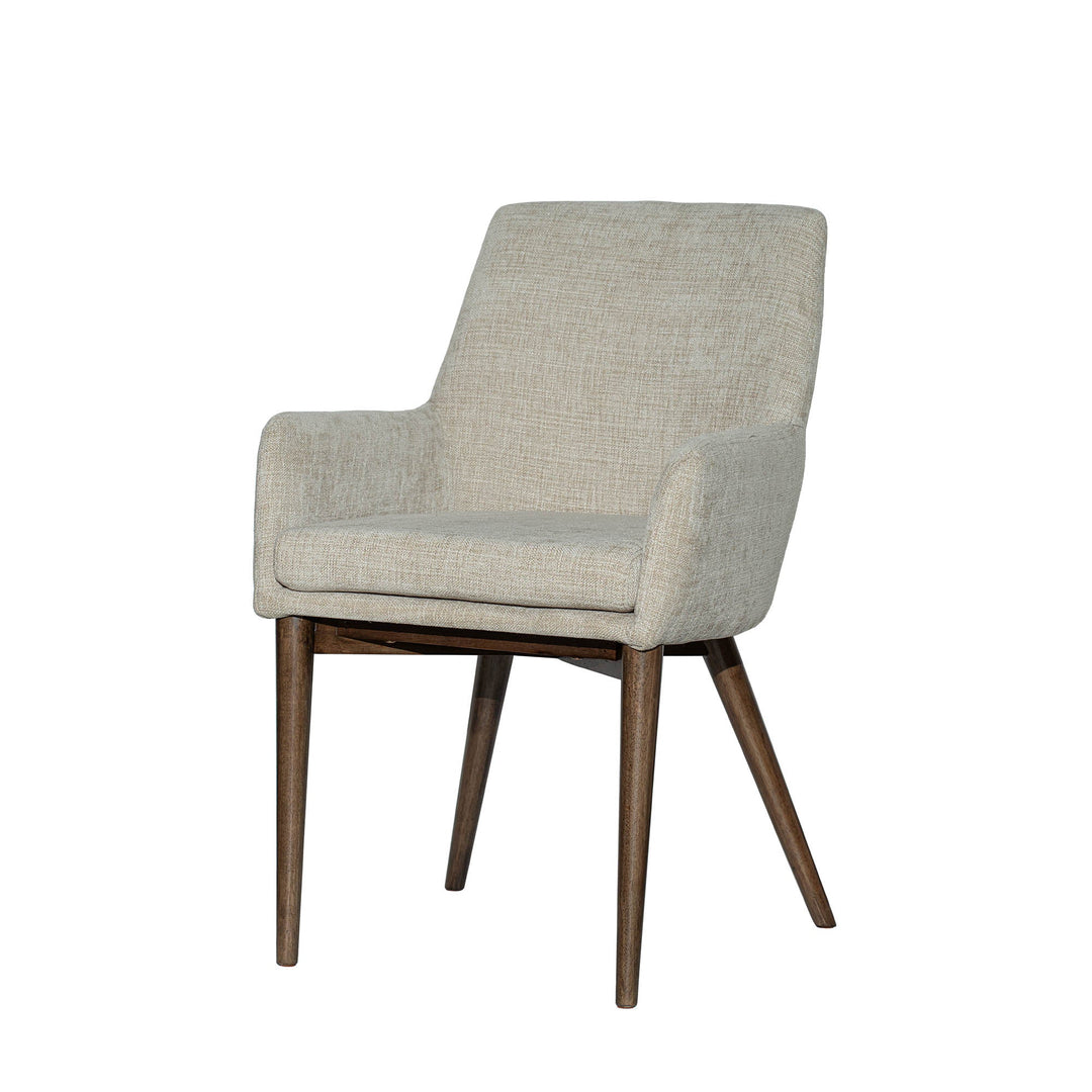 Fritz Arm Dining Chair in Taupe - Whats New Furniture Portland