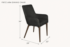 Fritz Arm Dining Chair dimensions - What&