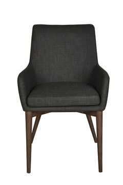 Fritz Arm Dining Chair in Dark Grey - dining chair by LH Imports - Whats New Furniture Portland OR