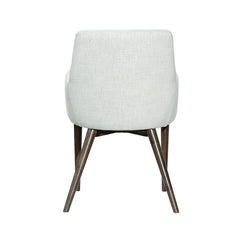 Fritz Arm Dining Chair in Ivory - dining chair by LH Imports - Whats New Furniture Portland OR