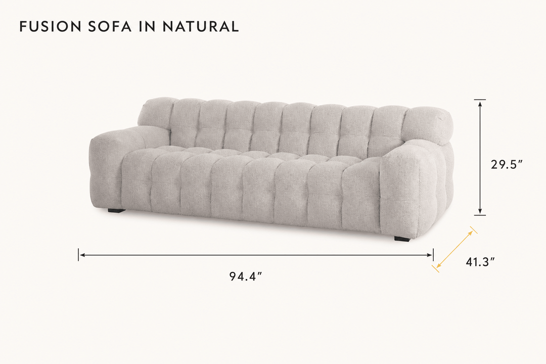 Fusion Sofa in Natural dimensions - What&