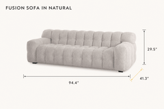 Fusion Sofa in Natural dimensions - What&