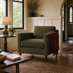 Gemma Club Chair Frame styled in Portland Laurelhurst Tudor cottage living room - Whats New Furniture