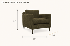 Gemma Club Chair Frame dimensions - What&