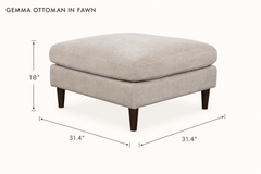 Gemma Ottoman in Fawn dimensions - What&