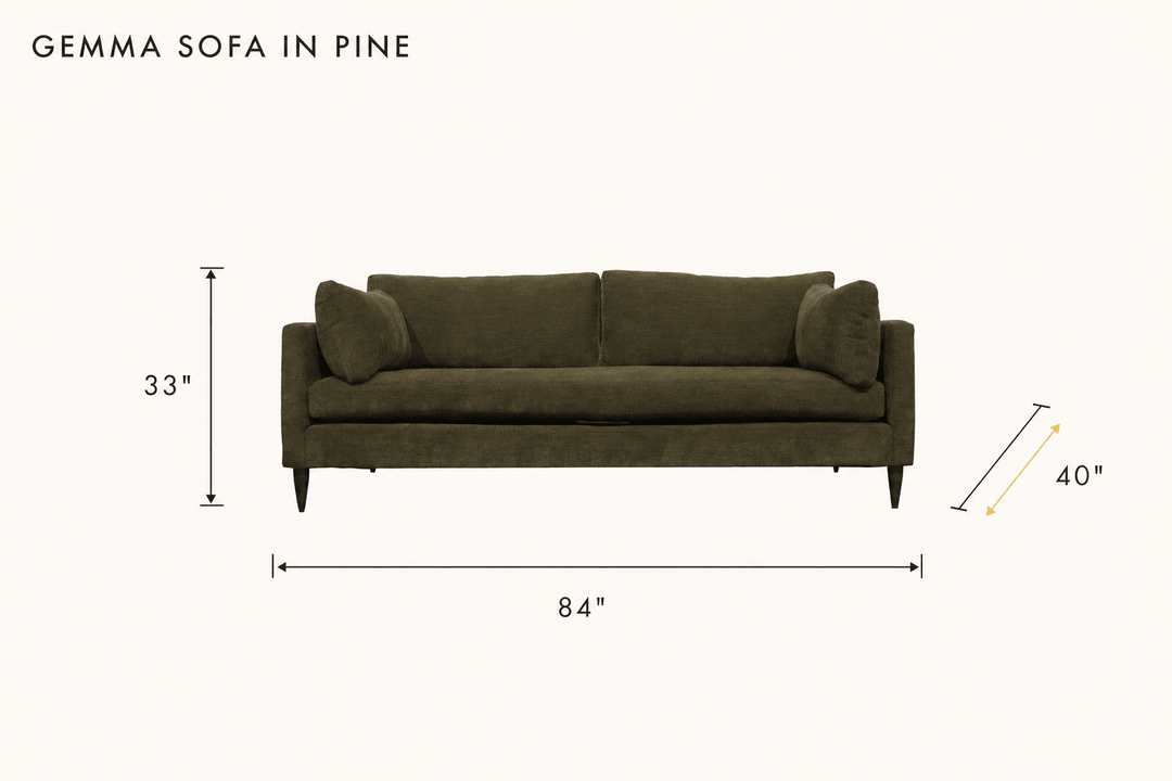 Gemma Sofa in Pine dimensions - What&