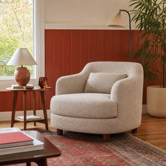 Generation Club Chair styled in Portland Mt. Tabor mid-century daylight ranch living room - Whats New Furniture