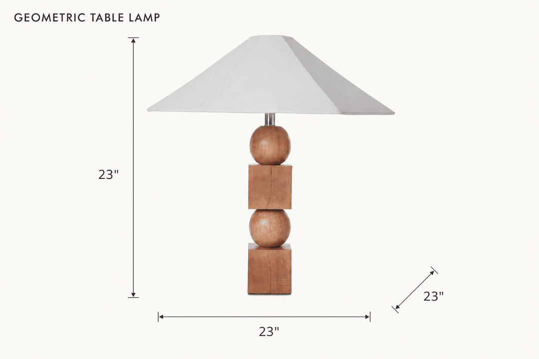Geometric Table Lamp dimensions - What&