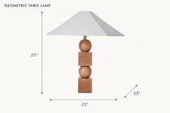 Geometric Table Lamp dimensions - What&