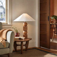 Geometric Table Lamp styled in Portland Montavillcottage living room - Whats New Furniture