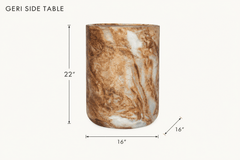 Geri Side Table dimensions - What&