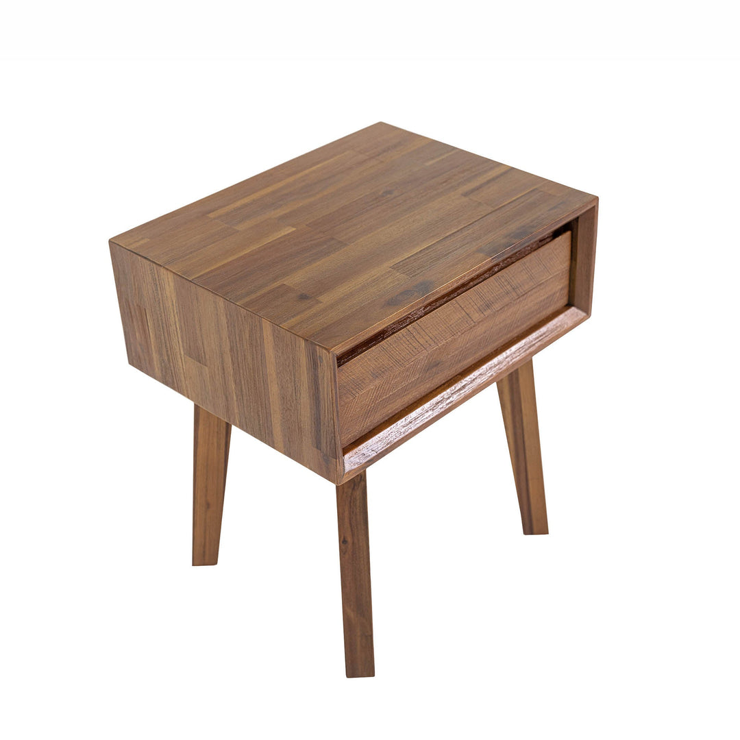Gia 1 Drawer Nightstand in Warm Pecan - nightstand by LH Imports - Whats New Furniture Portland OR