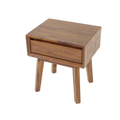 Gia 1 Drawer Nightstand in Warm Pecan - nightstand by LH Imports - Whats New Furniture Portland OR