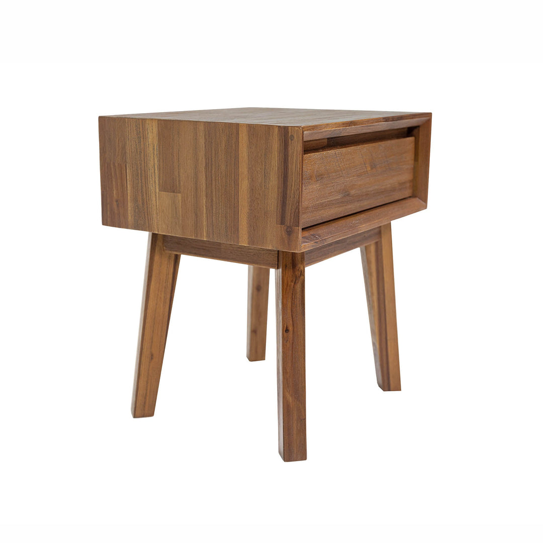 Gia 1 Drawer Nightstand in Warm Pecan - nightstand by LH Imports - Whats New Furniture Portland OR