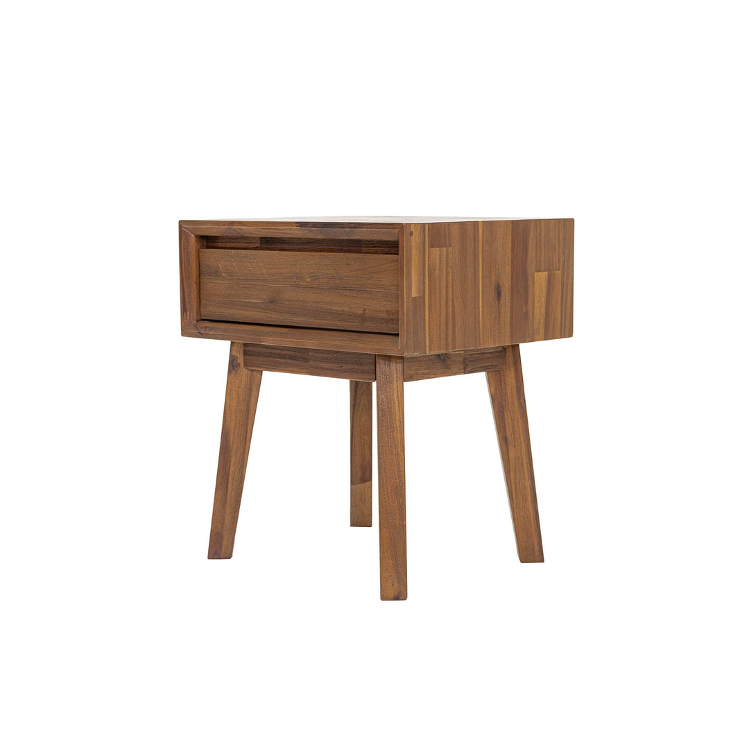 Gia 1 Drawer Nightstand in Warm Pecan - Whats New Furniture Portland
