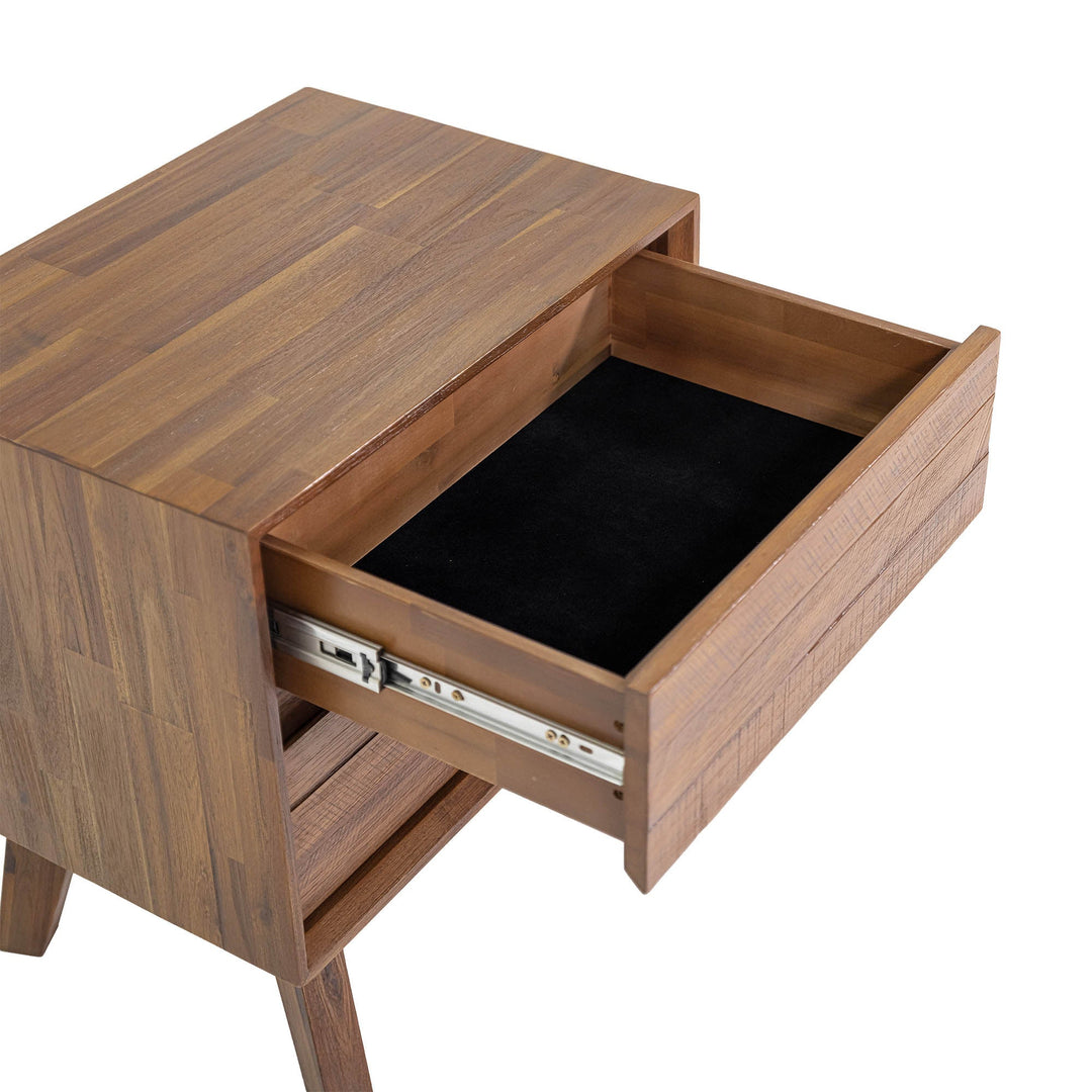 Gia 2 Drawer Nightstand in Warm Pecan - nightstand by LH Imports - Whats New Furniture Portland OR