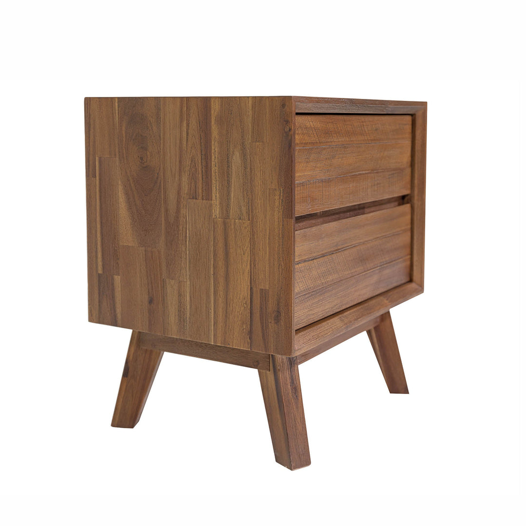 Gia 2 Drawer Nightstand in Warm Pecan - nightstand by LH Imports - Whats New Furniture Portland OR