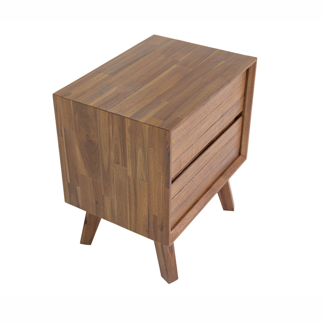 Gia 2 Drawer Nightstand in Warm Pecan - nightstand by LH Imports - Whats New Furniture Portland OR