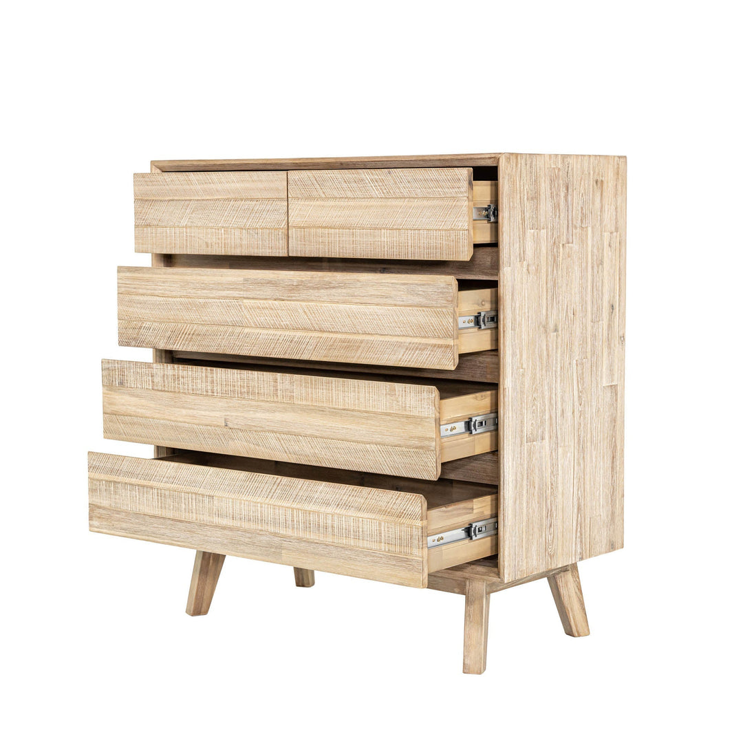 Gia 5 Drawer Chest in Light Driftwood - dresser by LH Imports - Whats New Furniture Portland OR