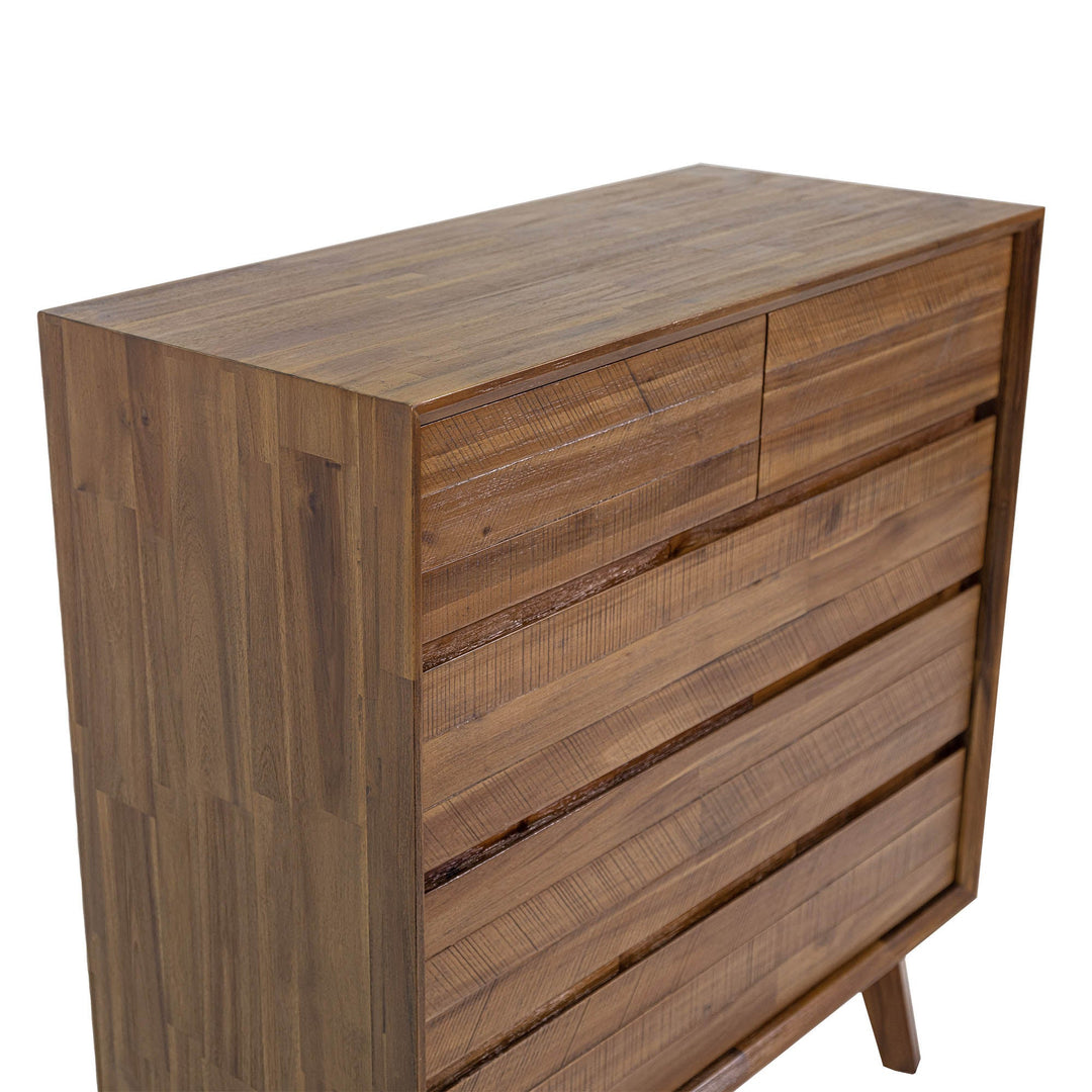 Gia 5 Drawer Chest in Warm Pecan - dresser by LH Imports - Whats New Furniture Portland OR