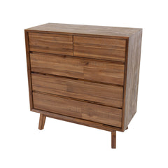 Gia 5 Drawer Chest in Warm Pecan - dresser by LH Imports - Whats New Furniture Portland OR