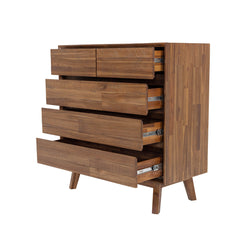 Gia 5 Drawer Chest in Warm Pecan - dresser by LH Imports - Whats New Furniture Portland OR
