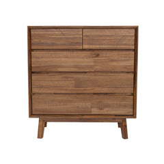 Gia 5 Drawer Chest in Warm Pecan - dresser by LH Imports - Whats New Furniture Portland OR