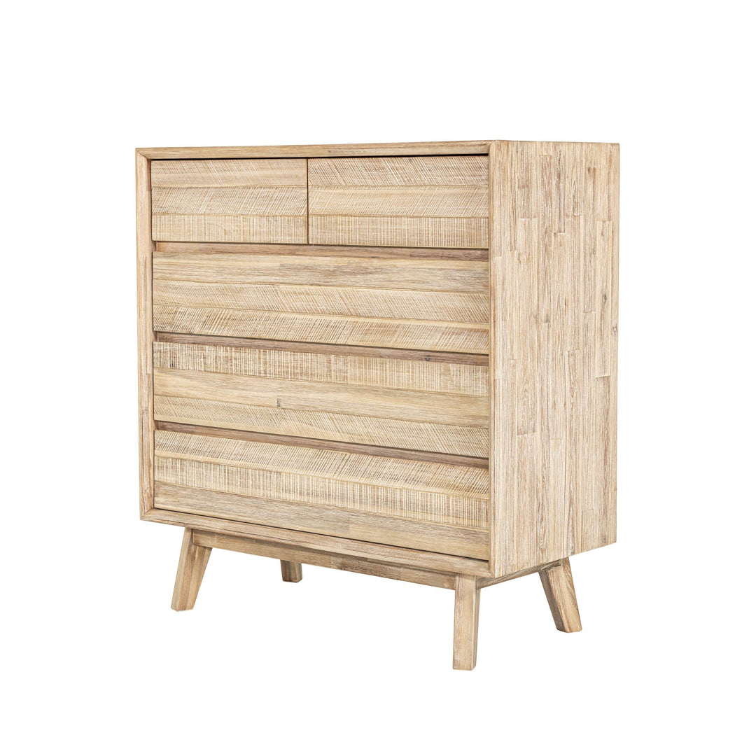 Gia 5 Drawer Chest in Light Driftwood - Whats New Furniture Portland