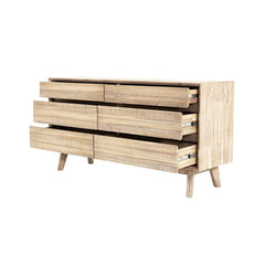 Gia 6 Drawer Dresser in Light Driftwood - dresser by LH Imports - Whats New Furniture Portland OR