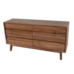 Gia 6 Drawer Dresser in Warm Pecan - dresser by LH Imports - Whats New Furniture Portland OR