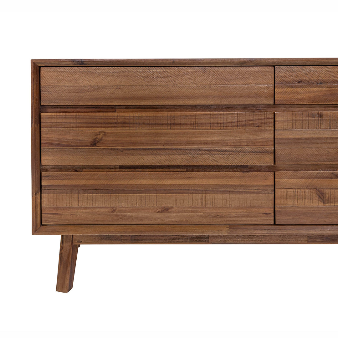 Gia 6 Drawer Dresser in Warm Pecan - dresser by LH Imports - Whats New Furniture Portland OR
